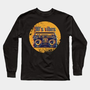 90's vibes - cassette player t-shirt Long Sleeve T-Shirt